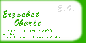 erzsebet oberle business card